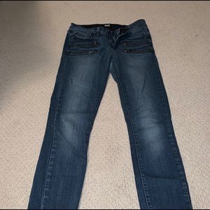 paige zipper blue jeans